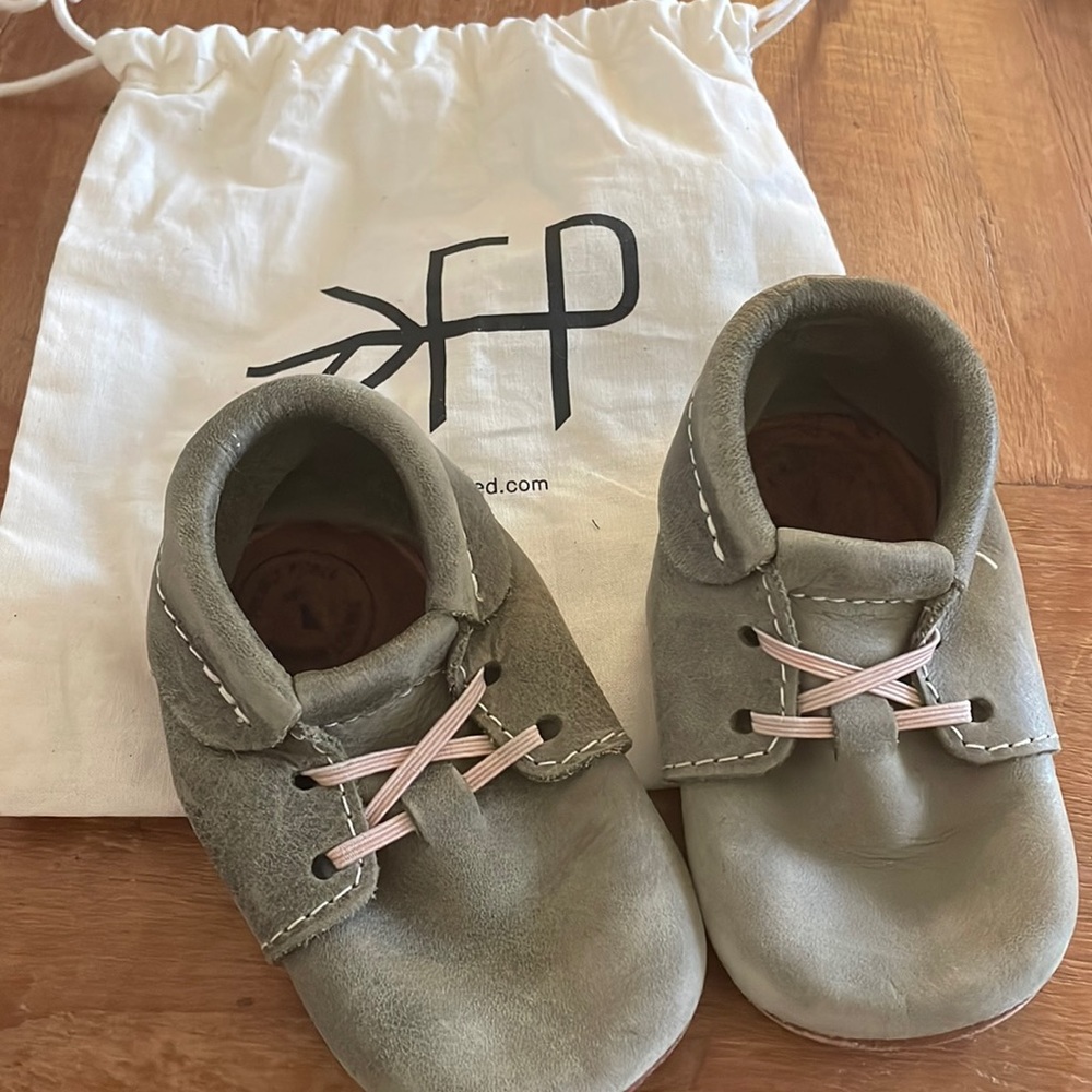 Freshly Picked - olive green Soft Sole Leather Moccasins